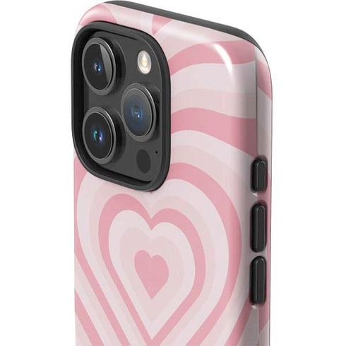 Pink Heart Pattern iPhone 16 Pro Max Impact Case