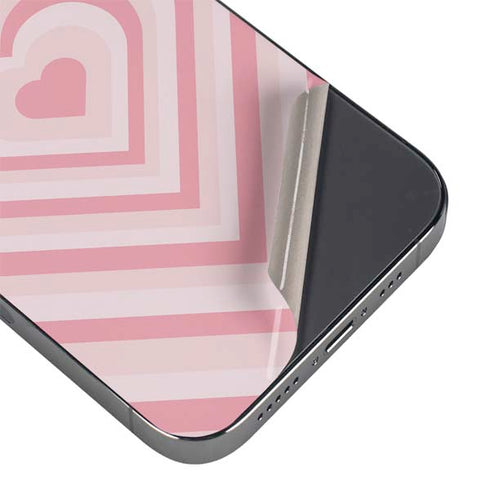 Pink Heart Pattern iPhone 16 Pro Skin