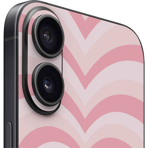 Pink Heart Pattern iPhone 16 Skin