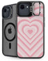 Pink Heart Pattern iPhone 16e Kickstand Case