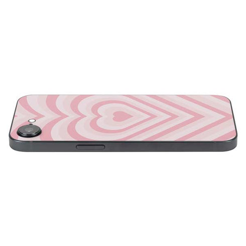 Pink Heart Pattern iPhone 16e Skin