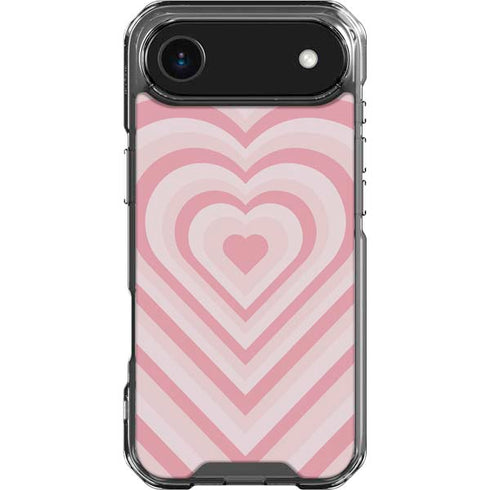 Pink Heart Pattern iPhone 17 Air Clear Case