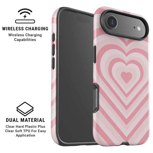 Pink Heart Pattern iPhone 17 Air Magsafe Impact Case
