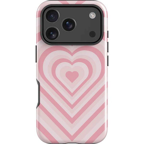 Pink Heart Pattern iPhone 17 Pro Impact Case