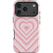 Pink Heart Pattern iPhone 17 Pro Impact Case