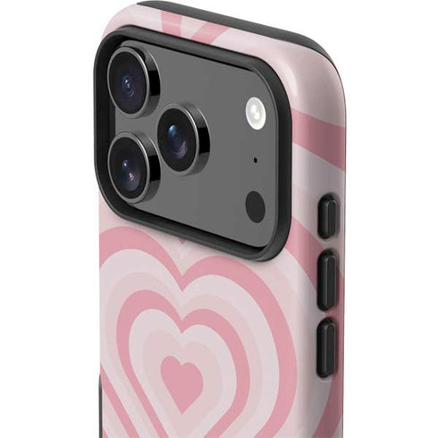 Pink Heart Pattern iPhone 17 Pro Impact Case
