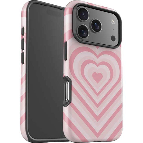 Pink Heart Pattern iPhone 17 Pro Impact Case