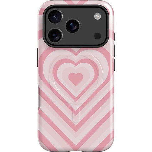 Pink Heart Pattern iPhone 17 Pro Magsafe Impact Case