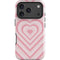 Pink Heart Pattern iPhone 17 Pro Max Impact Case