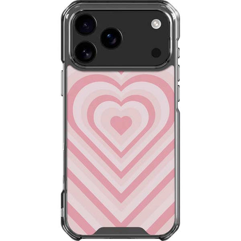 Pink Heart Pattern iPhone 18 Pro Max Clear Case