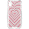 Pink Heart Pattern iPhone XS Clear Case