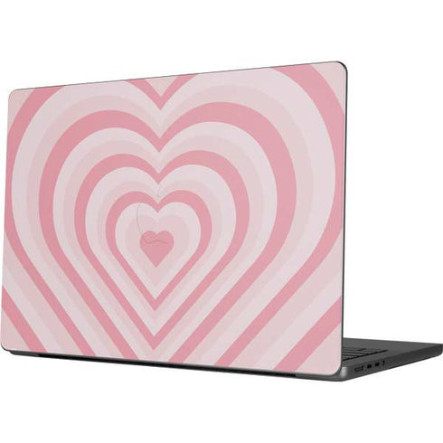Pink Heart Pattern Apple MacBook Pro 14-inch Skin