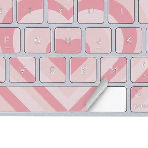 Pink Heart Pattern Magic Keyboard Skin