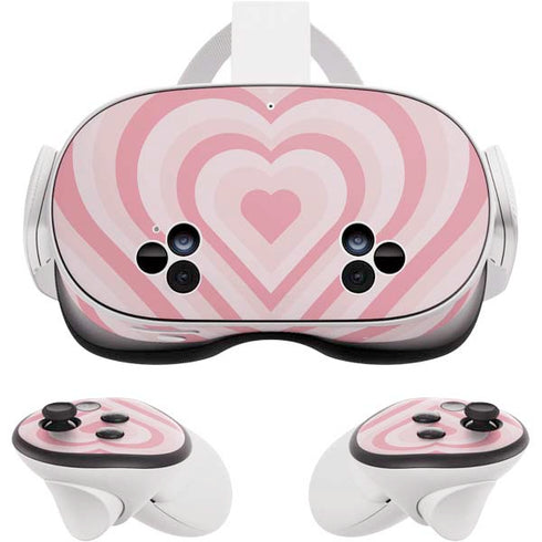 Pink Heart Pattern Meta Quest 3S Skin