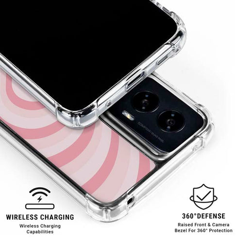 Pink Heart Pattern Moto G Power 5G (2024) Clear Case