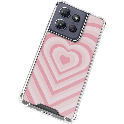 Pink Heart Pattern Moto G Stylus 5G (2025) Clear Case