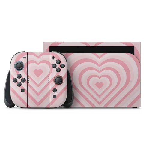 Pink Heart Pattern Nintendo Skins