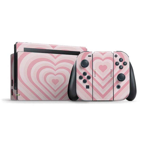 Pink Heart Pattern Nintendo Skins