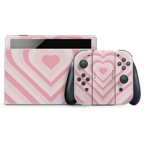 Pink Heart Pattern Nintendo Skins