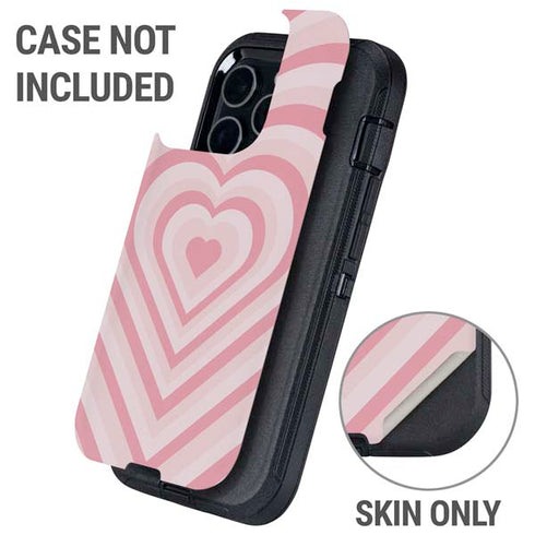 Pink Heart Pattern Otterbox Defender iPhone Skin