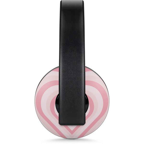 Pink Heart Pattern PlayStation 4 Gold Wireless Headset Skin