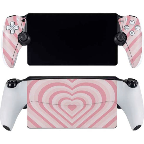 Pink Heart Pattern PlayStation Portal Remote Player Skin