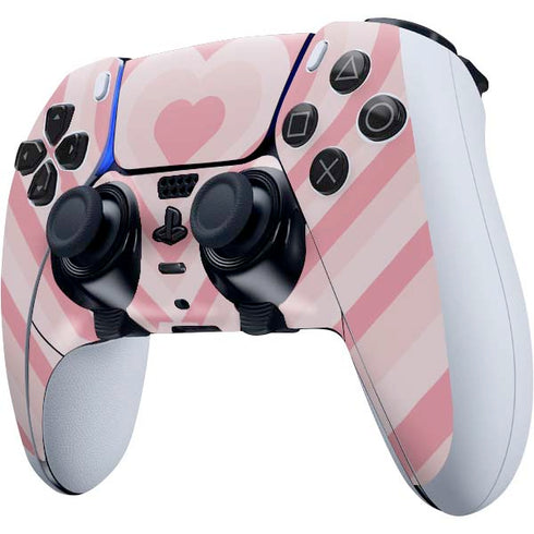 Pink Heart Pattern PS5 DualSense Edge Pro Controller Skin