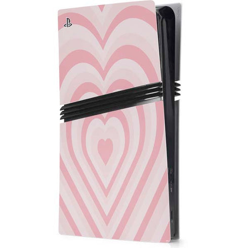 Pink Heart Pattern PS5 Pro Console Skin