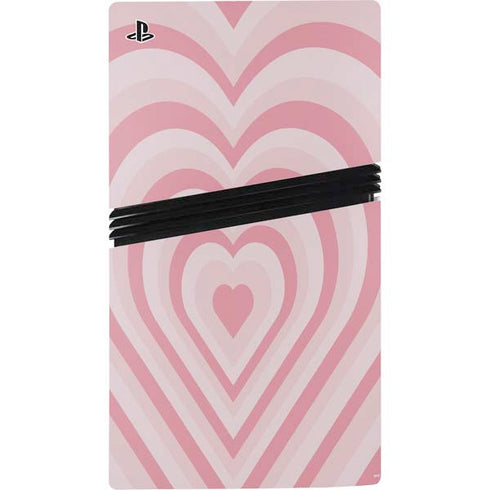 Pink Heart Pattern PS5 Pro Console Skin