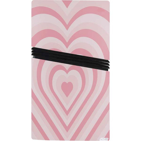 Pink Heart Pattern PS5 Pro Console Skin