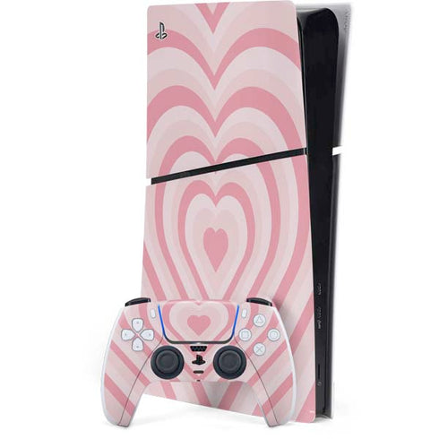 Pink Heart Pattern PlayStation PS5 Skins