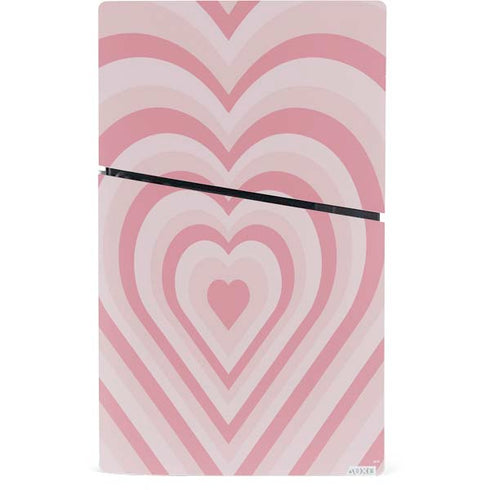 Pink Heart Pattern PS5 Slim Digital Edition Console Skin