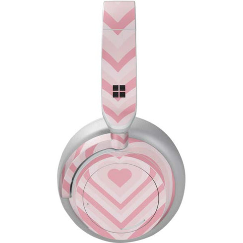 Pink Heart Pattern Surface Headphones Skin