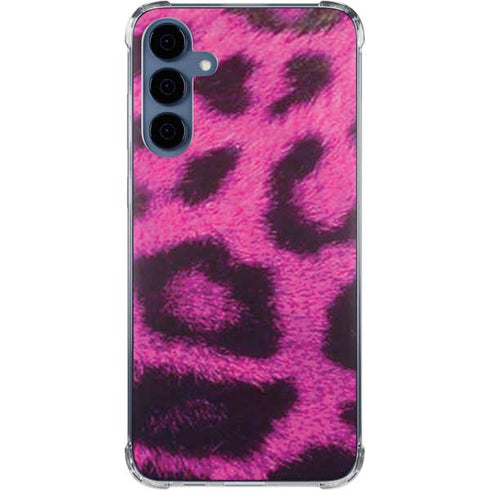 Pink Leopard Spots Galaxy A55 5G Clear Case