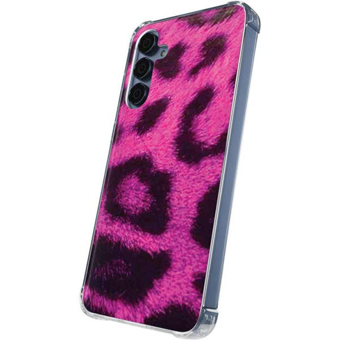 Pink Leopard Spots Galaxy A55 5G Clear Case