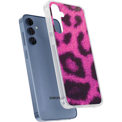 Pink Leopard Spots Galaxy A55 5G Clear Case