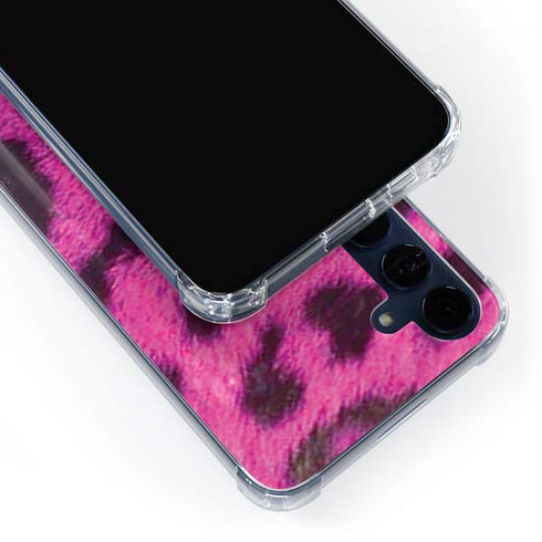 Pink Leopard Spots Galaxy A55 5G Clear Case