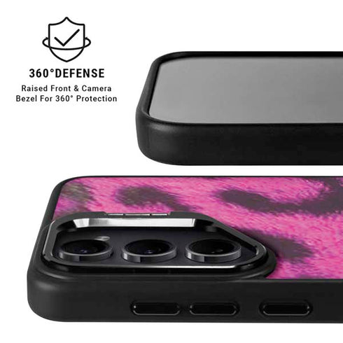 Pink Leopard Spots Galaxy S25 Kickstand Case