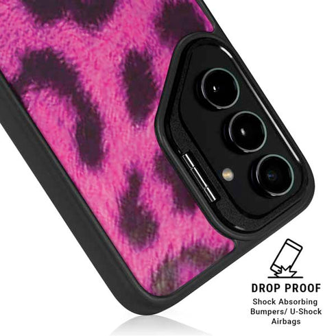 Pink Leopard Spots Galaxy S25 Kickstand Case