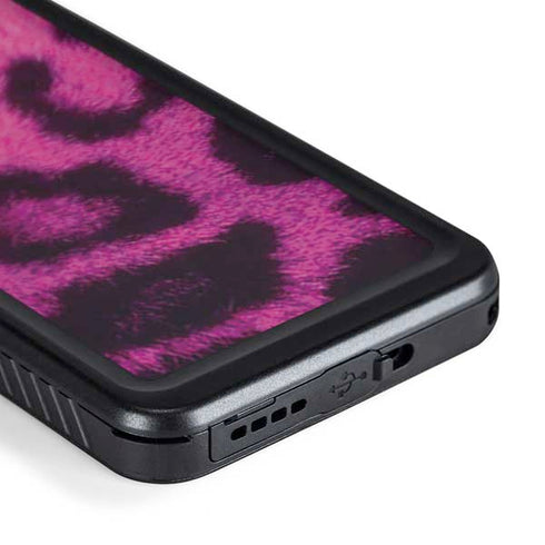 Pink Leopard Spots Galaxy S24 Plus Waterproof Case