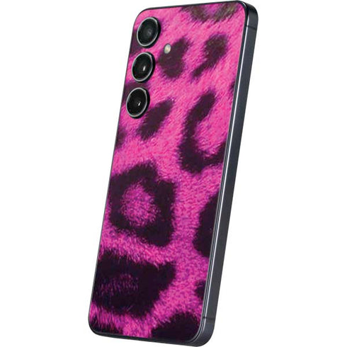 Pink Leopard Spots Galaxy S25 Skin