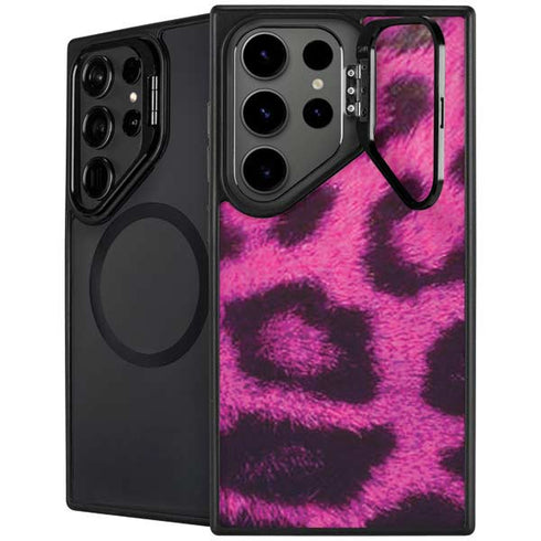 Pink Leopard Spots Galaxy S24 Ultra Kickstand Case