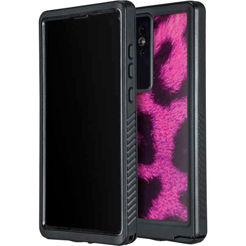 Pink Leopard Spots Galaxy S24 Ultra Waterproof Case