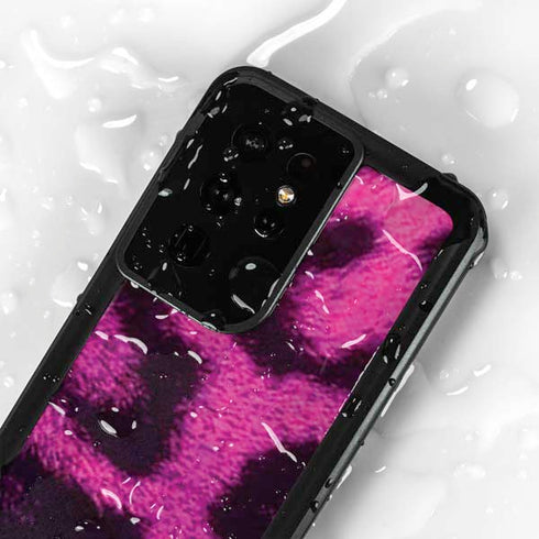 Pink Leopard Spots Galaxy S24 Ultra Waterproof Case