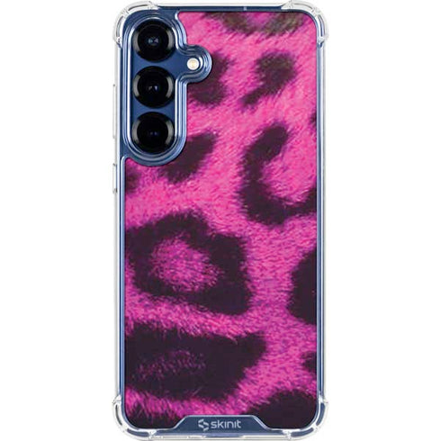 Pink Leopard Spots Galaxy S25 Clear Case