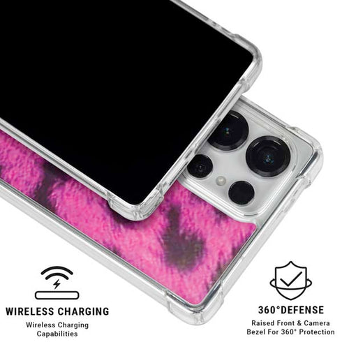 Pink Leopard Spots Galaxy S25 Ultra Clear Case