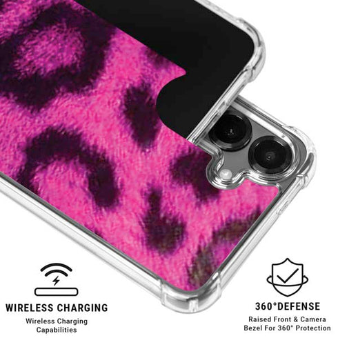 Pink Leopard Spots Galaxy S26 Clear Case