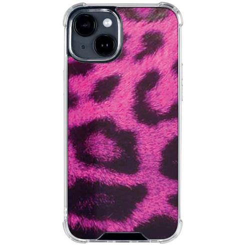 Pink Leopard Spots iPhone 15 Clear Case