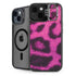 Pink Leopard Spots iPhone 15 Plus Kickstand Case