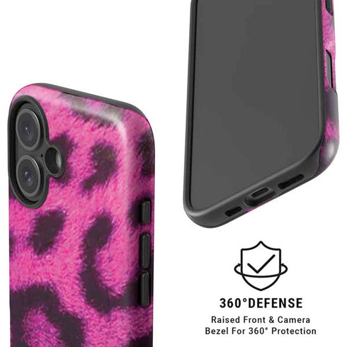 Pink Leopard Spots iPhone 16 Magsafe Impact Case